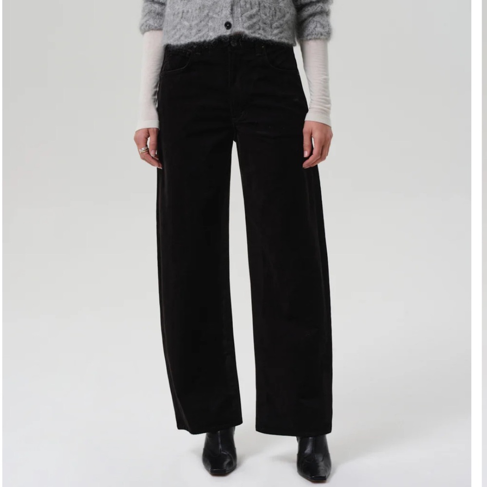AYLA Baggy Velvet pants Black sz 28